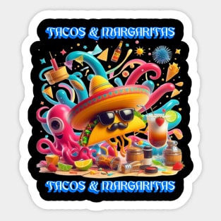 Sombrero and Sunglasses Margarita Emergency Sticker